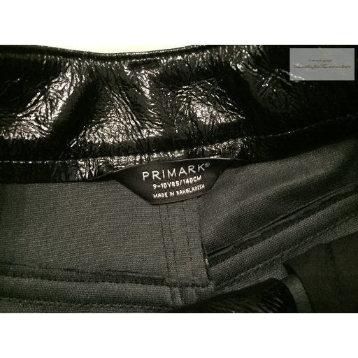 Primark 9-10 év 134-140 cm fekete bőr hatású lány nadrág - újszerű,hibátlan