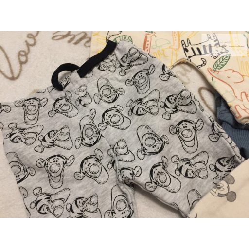 Disney és Primark 0-3/ up to 3 hó 56-62 cm MickeyTigris- Pluto- állat mintás pamut fiú nadrág szett 4 db - újszerű,hibátlan