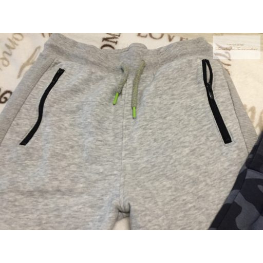 Next, F§F 10 év 140 cm szürke és terepmintás puha pamut fiú nadrág/ jogger szett- újszerű,hibátlan