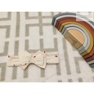   River Island 6-9 hó 68-74 cm bézs, eper mintás pamut lány hajpánt - újszerű,hibátlan