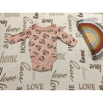   H§M 1-2 hó 56 cm rózsaszín, Minnie mintás vékony pamut lány body- újszerű,hibátlan