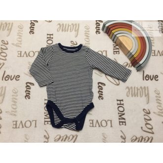   M§S 6-9 hó  72 cm 9 kg kék csíkos pamut fiú body újszerű, hibátlan