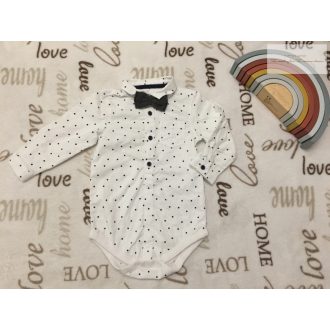   Matalan 9 -12 hó 74 -80 cm csillag mintás fiú ing-body csokornyakkendővel - újszerű,hibátlan