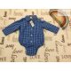 Baby GAP 6-12 hó 68-74 cm kék kockás fiú ing - body- új, címkés