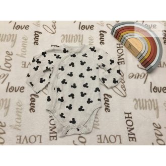   Disney at George 9 - 12 hó  74-80 cm  Mickey fej mintás pamut fiú átlapolós body-újszerű,hibátlan