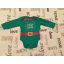 F§F up to 3 month  62 cm 6 zöld  - piros fiú pamut body elején fehér Elfie selfie felirattal