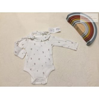   Fred§Flo up to 3 month 62 cm fodros-gomba mintás pamut lány body - új, címkés