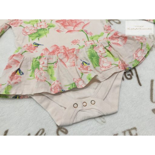Ted Baker 3-6 hó 68 cm madár és virágmintás pamut lány body- újszerű,hibátlan