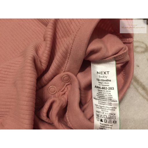 Next 12 - 18 hó 86 cm  rózsaszín  pamut lány  body - új, szettet bontottam