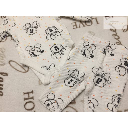 George újszülött 50 - 56 cm 4,1 kg Minnie mintás pamut lány body és legging szett  újszerű,hibátlan