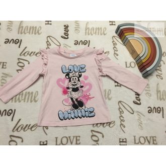   Disney Mickey 9-12 hó 74-80 cm Minnie mintás pamut lány felső - új, szettet bontottam