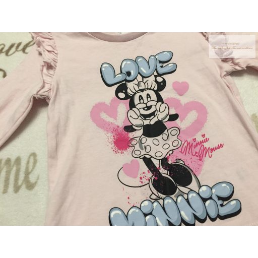 Disney Mickey 9-12 hó 74-80 cm Minnie mintás pamut lány felső - új, szettet bontottam