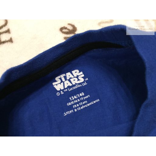 Star Wars 9-10 év 134-140 cm kék, Darth Wader mintás pamut fiú felső - újszerű,hibátlan