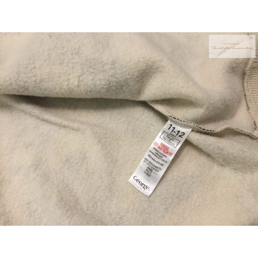 George 11-12 év 146-152 cm bézs-terepmintás puha pamut fiú kapucnis felső/ pulóver- újszerű,hibátlan