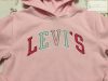 Levi's 12-13 év 152-158 cm rózsaszín, Levi's feliratos puha pamut lány felső/ pulóver- újszerű