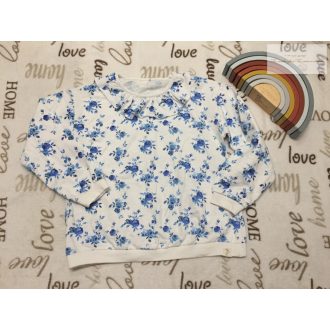 George 8-9 év 128 -134 -cm kék virágmintás - fodros vékonyabb  pamut lány felső/ pulóver újszerű,hibátlan   George 8-9 év 128 -134 -cm kék virágmintás - fodros vékonyabb  pamut lány felső/ pulóver újszerű,hibátlan