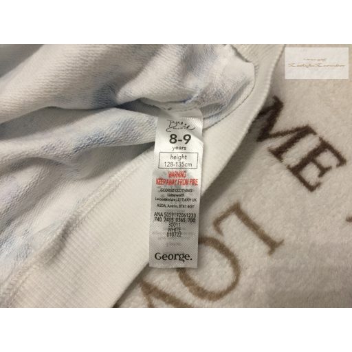George 8-9 év 128 -134 -cm kék virágmintás - fodros vékonyabb  pamut lány felső/ pulóver újszerű,hibátlan