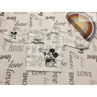   Disney at George 6 - 9 hó 68-74 cm Mickey mintás puha pamut fiú felső/ pulóver újszerű,hibátlan