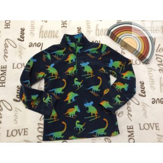   Mountain Warehouse 7-8 év 122-128 cm kék, színes dinó mintás polár fiú felső-újszerű,hibátlan