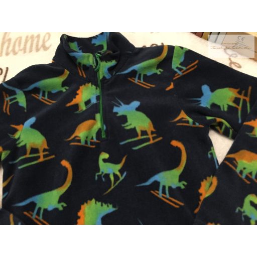 Mountain Warehouse 7-8 év 122-128 cm kék, színes dinó mintás polár fiú felső-újszerű,hibátlan