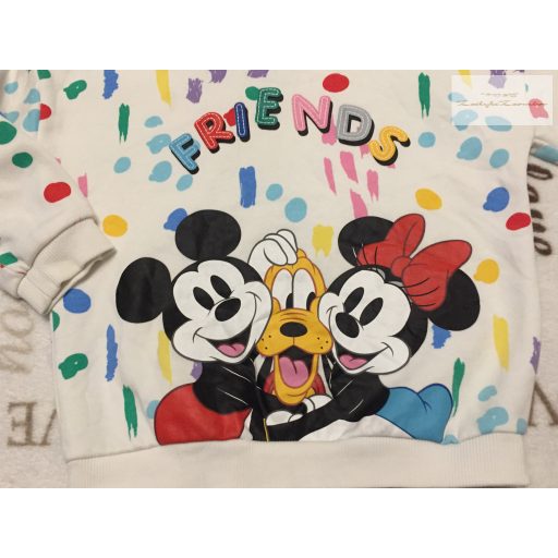 Disney 18- 24 hó 92 cm  Minnie-Mickey mintás pamut lány felső / pulóver -  újszerű,hibátlan