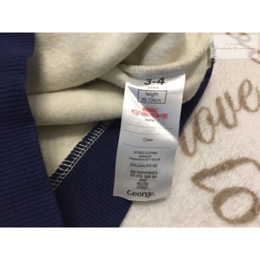 George 3 - 4  év 98 -104 cm Snoopy mintás pamut fiú felső / pulóver- újszerű,hibátlan