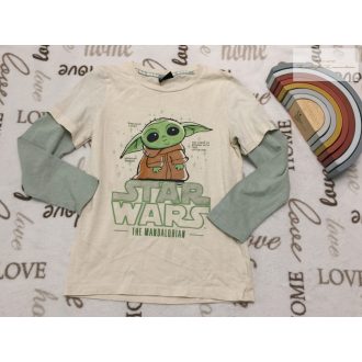   Star Wars at TU 6-7 év 116-122 cm  Yoda mintás  pamut fiú felső- új, szettet bontottam