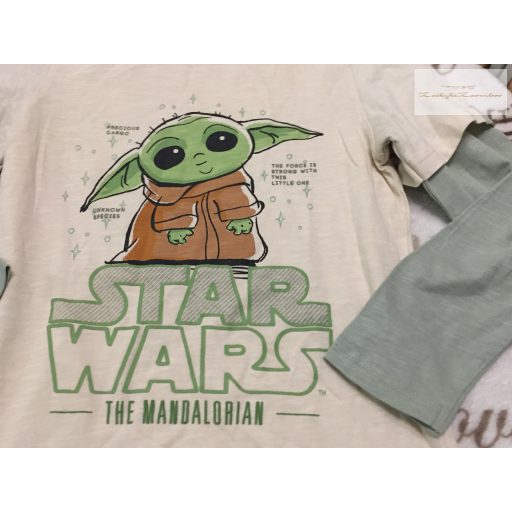 Star Wars at TU 6-7 év 116-122 cm  Yoda mintás  pamut fiú felső- új, szettet bontottam