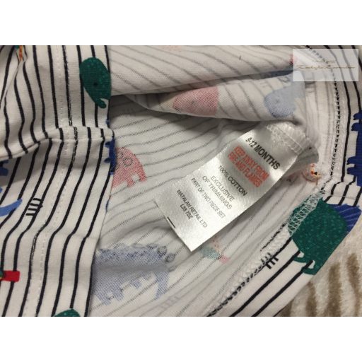 Matalan 9 -12 hó 74 -80 cm  színes dinó mintás pamut fiú felső- újszerű,hibátlan
