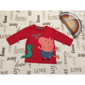   Next 6 -9 hó 9,5 kg  Peppa és dinó mintás vékony pamut fiú felső - újszerű,hibátlan
