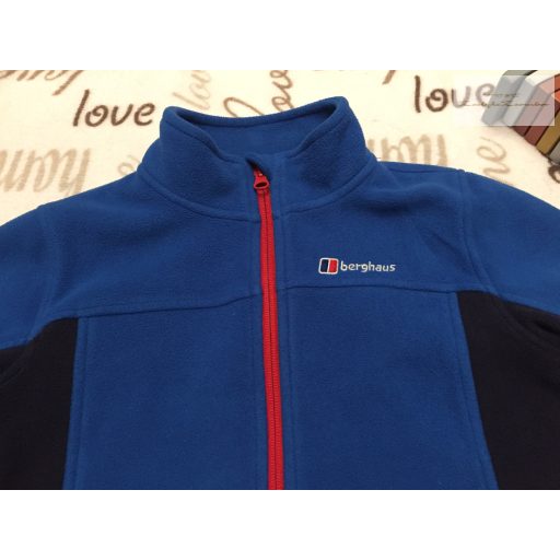 Berghaus 9-10 év 134-140 cm kék, vastagabb polár fiú felső - újszerű,hibátlan
