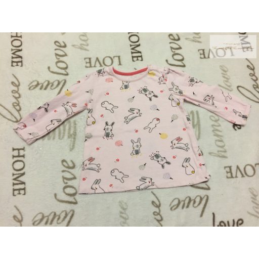 Lullaby 3-6 hó 68 cm nyuszi mintás vékony pamut lány felső - újszerű