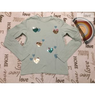 In Extenso  14 év 155-161 cm simizős szív mintás pamut lány felső - újszerű,hibátlan   In Extenso  14 év 155-161 cm simizős szív mintás pamut lány felső - újszerű,hibátlan