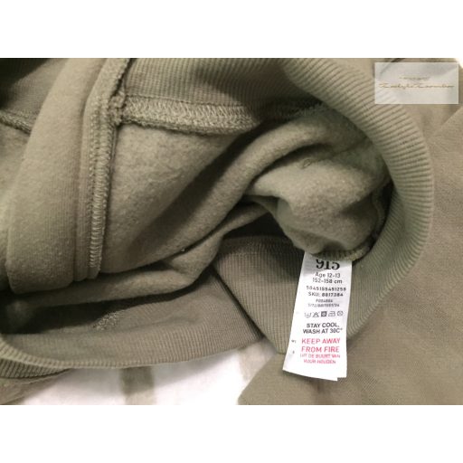 New Look 915 12-13 év 152-158 cm khaki rövid lány pamut felső/ pulóver- új, csak lecímkézve
