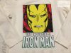 Marvel at George 4-5 év 104-110 cm tört fehér,  Ironman mintás pamut fiú felső-újszerű,hibátlan-Vasember