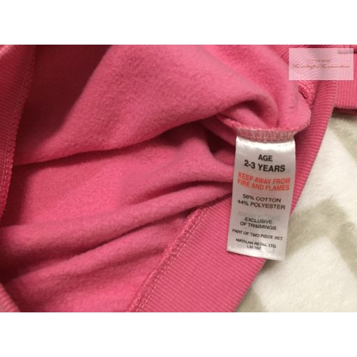 Matalan 2-3 év 98 cm rózsaszín, nagy szív mintás pamut lány felső/ pulóver -újszerű, hibátlan