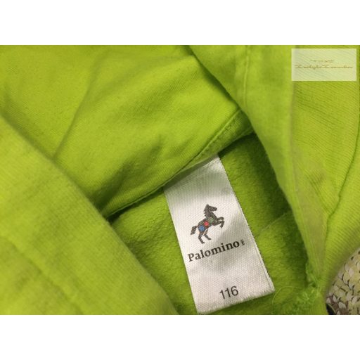 Palomino 6 év 116 cm zöld, simizős dinó  mintás  pamut fiú felső/ pulóver -  újszerű