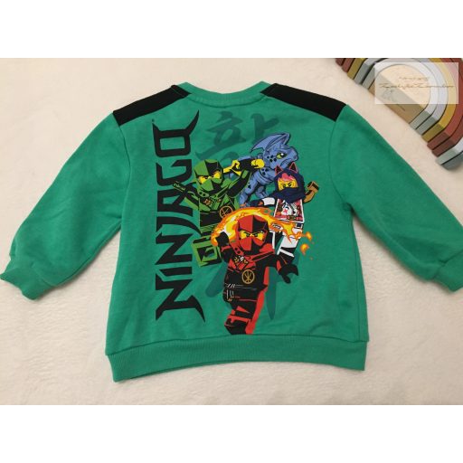 LEgo Ninjago 2-3 év 92-98 cm zöld, lego ninja mintás pamut fiú felső/ pulóver-újszerű,hibátlan