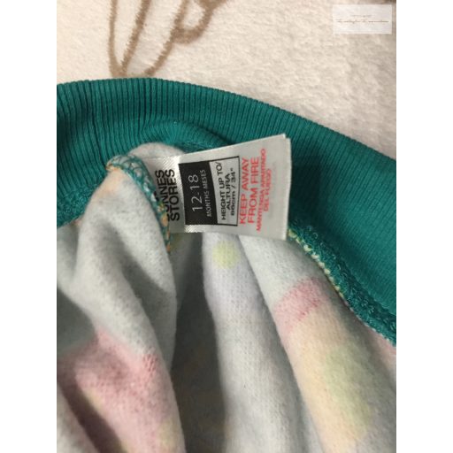 Dunnes 12-18 hó 86 cm zöld,  színes jármű- állat fej mintás pamut fiú felső/ pulóver-   újszerű,hibátlan