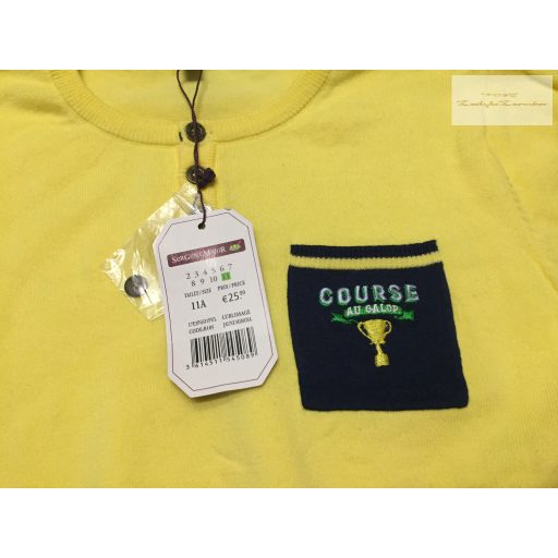 Sergent MAjor 11 év 146 cm sárga, vékony kötött fiú felső/ pulóver- új, címkés