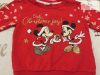 Disney 12-18 hó 80- 86  cm piros Minnie mintás  pamut lány felső- újszerű,hibátlan- karácsonyi