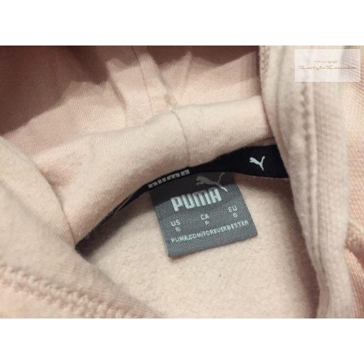 Puma 8-10 év 134-140 cm (S) rózsaszín - fehér puha pamut lány felső/ pulóver - újszerű,hibátlan
