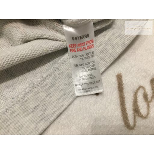 Matalan 5-6 év 110-116 cm szürke, színes dinó mintás pamut fiú felső / pulóver- újszerű,hibátlan