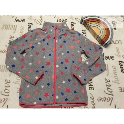 H§M 8-10 év 134-140 cm szürke, színes csillag mintás puha polár lány felső/ pulóver újszerű,hibátlan