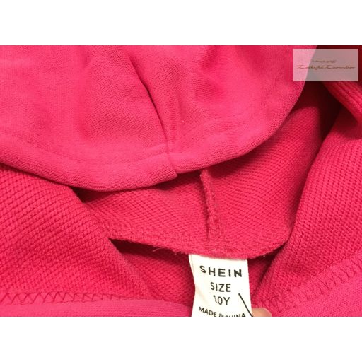 Shein 10 év 140 cm Love feliratos kapucnis lány felső - új, csak lecímkézve
