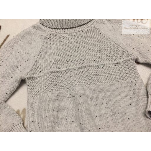 Primark 18- 24 hó 92 cm szürke melíros vékony kötött garbó nyakú fiú felső--- újszerű,hibátlan