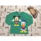 Disney 4-5 év  110 cm zöld, Mickey -Donald mintás pamut fiú felső  - új, szettet bontottam