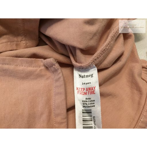 Nutmeg 3-4 év 104 cm rózsaszín, színes cica mintás pamut lány felső - újszerű,hibátlan