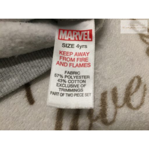 Marvel 4 év 104 cm szürke, superhősök mintás puha pamut fiú felső  újszerű,hibátlan
