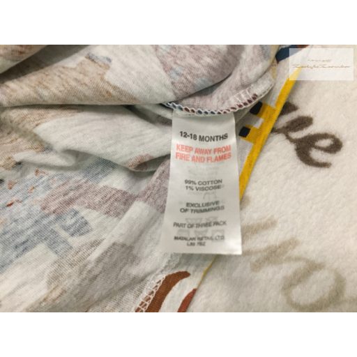 Matalan 12 - 18  hó 80 - 86  cm színes dinó mintás pamut fiú felső- újszerű,hibátlan